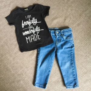 Quote Shirt & Carter Jeans Set